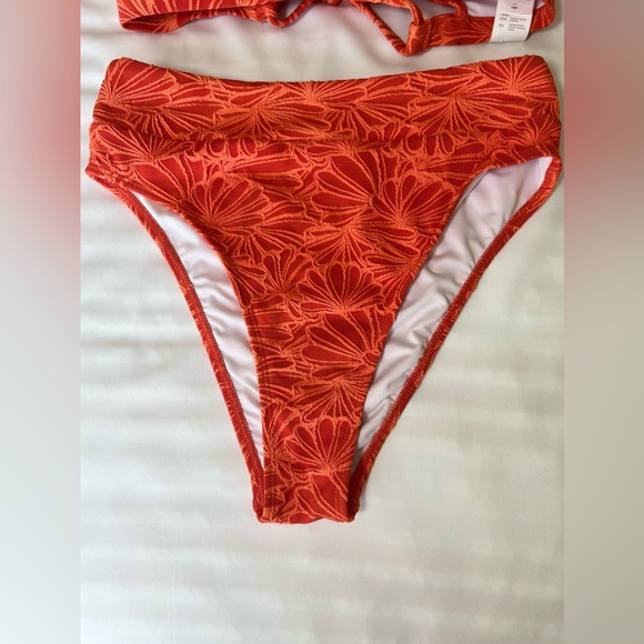 NWT Bikini Set for Women Bathing Suit High Waisted Scalloped V Neck Two Pieces S - Picture 8 of 17
